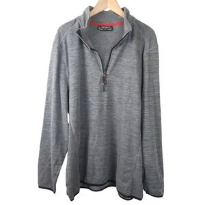 Avalanche Outdoor Supply Company Gray Heather Quarter Zip Pullover XX Large Mens